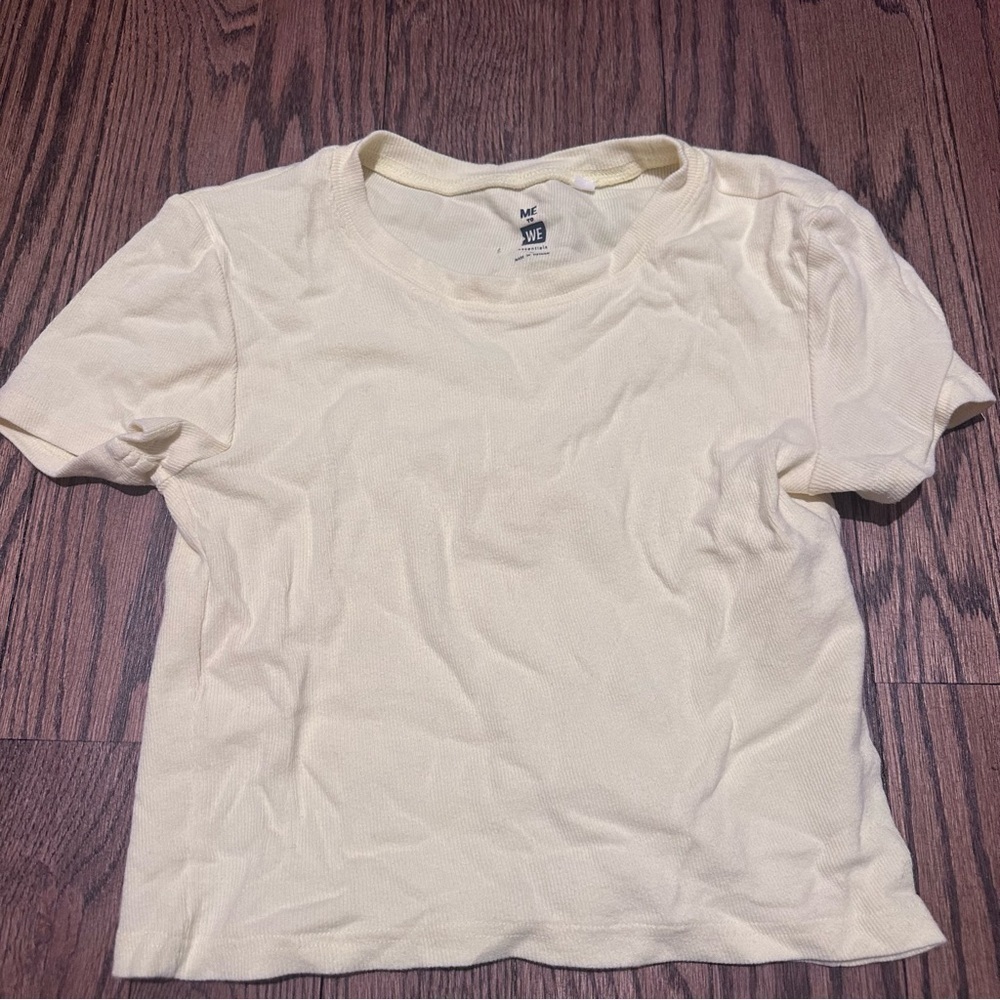 Yellow Ribbed Baby Tee